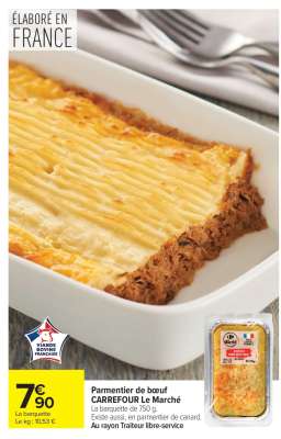 Parmentier de bœuf CARREFOUR Le Marché