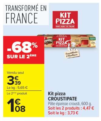 KIT PIZZA "CROUSTIPATE"