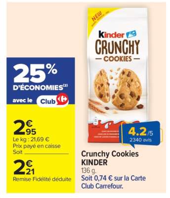 CRUNCHY COOKIES “KINDER”