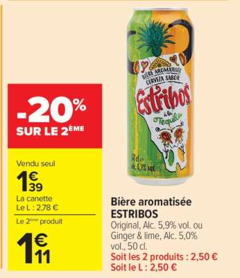 Bière aromatisée ESTRIBOS