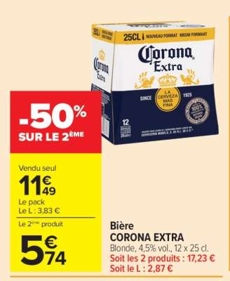 Bière Corona Extra*