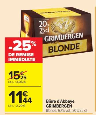 Bière d'Abbaye GRIMBERGEN