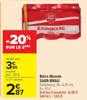 Bière blonde SAER-BRAU
