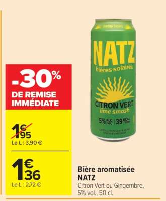 Bière aromatisée NATZ