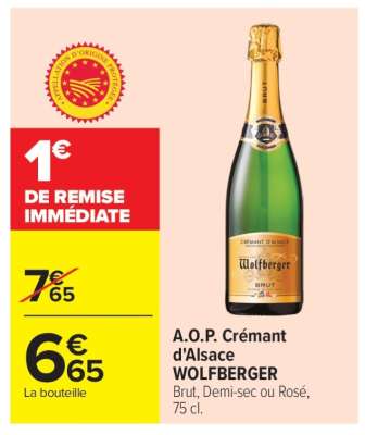 A.O.P. Crémant d'Alsace WOLFBERGER