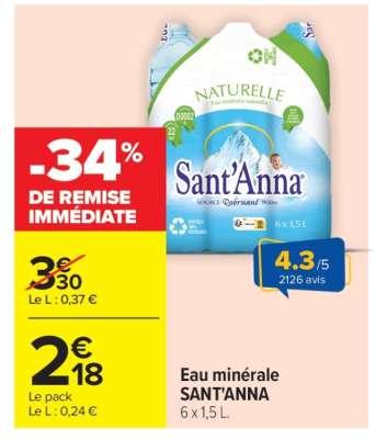 Eau minérale SANT'ANNA