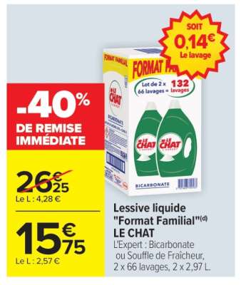 Lessive liquide "Format familial" LE CHAT