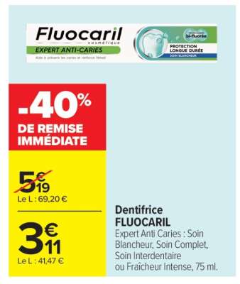 Dentifrice FLUOCARIL
