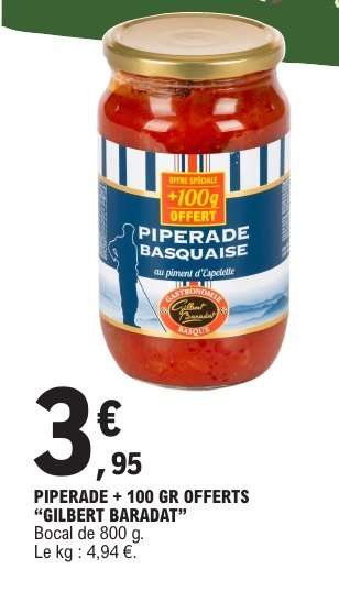PIPERADE + 100 GR OFFERTS “GILBERT BARADAT”
