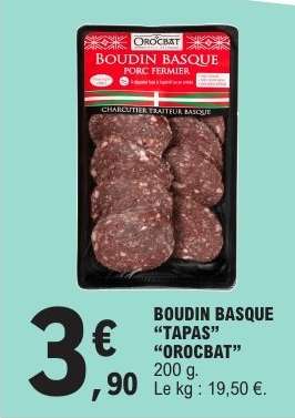 BOUDIN BASQUE “TAPAS” “OROCBAT”