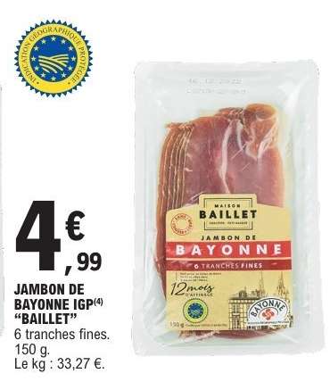 JAMBON DE BAYONNE IGP "BAILLET"