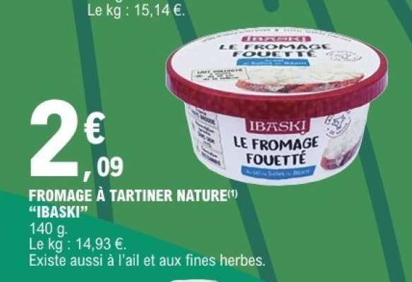 FROMAGE À TARTINER NATURE "IBASKI"