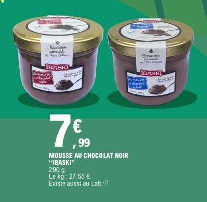 MOUSSE AU CHOCOLAT NOIR "IBASKI"