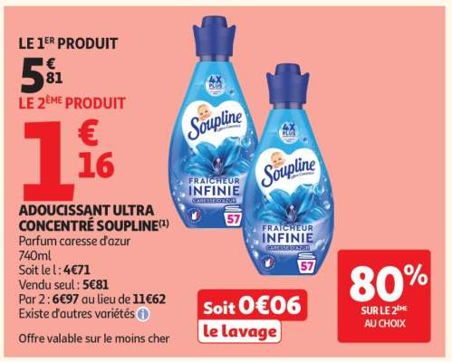 Adoucissant ultra concentré SOUPLINE