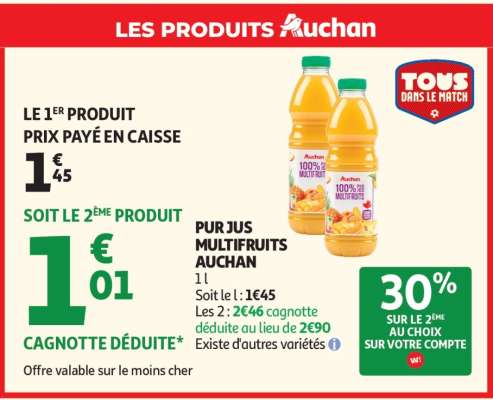 Pur Jus Multifruits Auchan