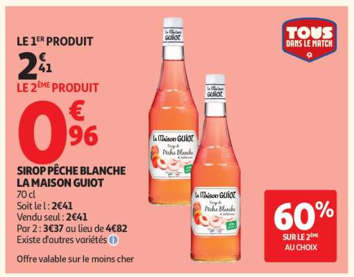 SIROP PÊCHE BLANCHE LA MAISON GUIOT