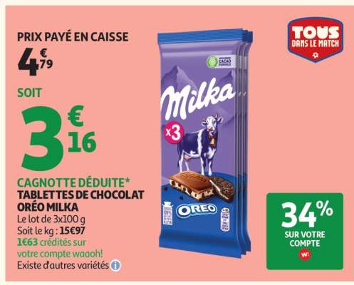 Tablettes De Chocolat Oréo Milka