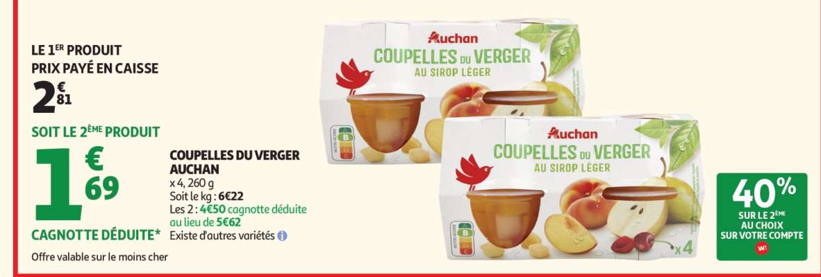 COUPELLES DU VERGER AUCHAN