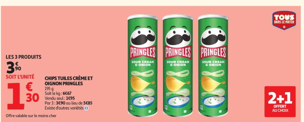 Chips Tuiles Crème Et Oignon Pringles