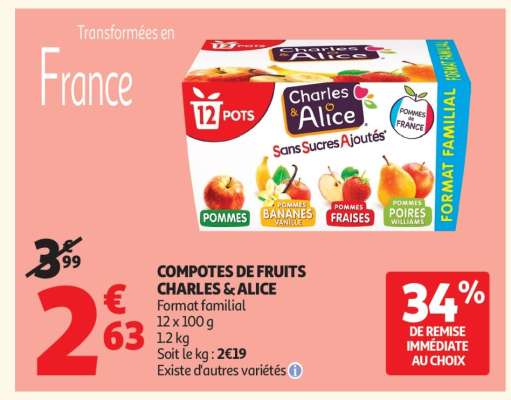 COMPOTES DE FRUITS CHARLES & ALICE