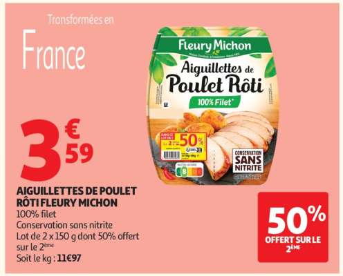 Aiguillettes De Poulet Roti Fleury Michon
