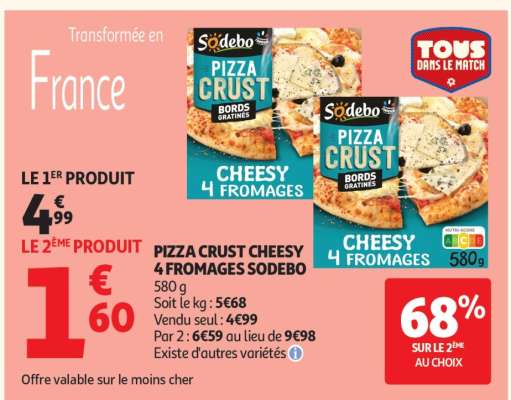 PIZZA CRUST CHEESY 4 FROMAGES SODEBO