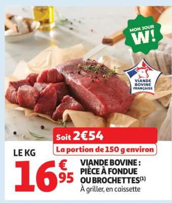 Viande Bovine : Pièce À Fondue Ou Brochettes