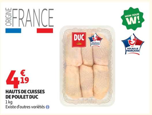 HAUTS DE CUISSES DE POULET DUC