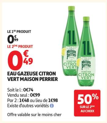 EAU GAZEUSE CITRON VERT MAISON PERRIER