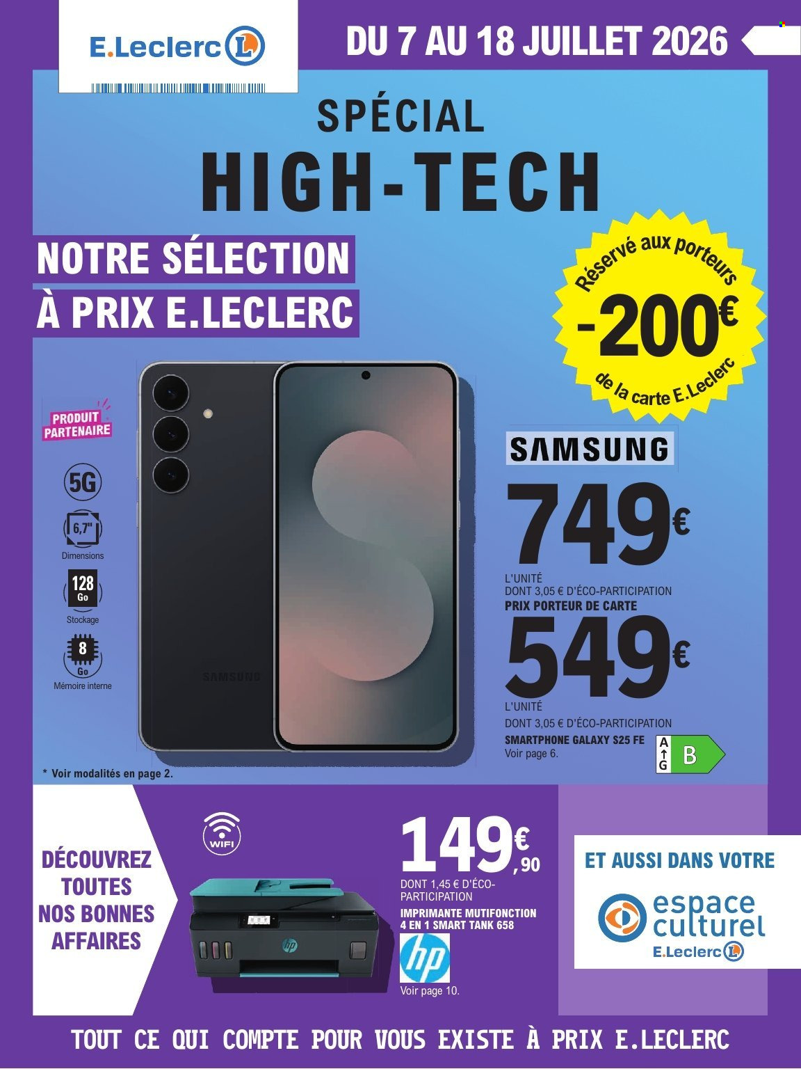 Catalogue E.Leclerc - 07/07/2026 - 18/07/2026. Page 1