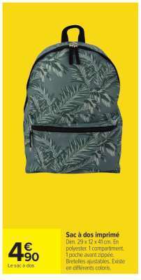 Sac à dos imprimé