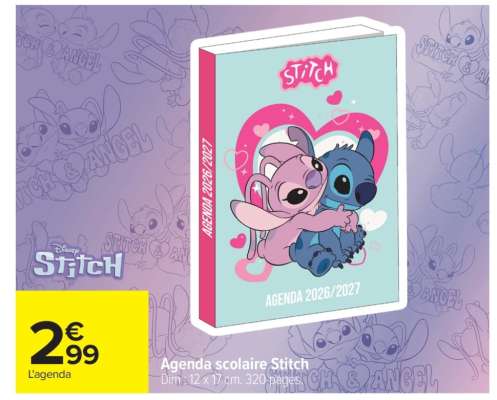 Agenda scolaire Stitch