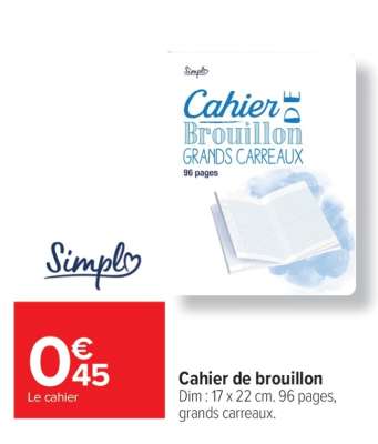 Cahier de brouillon
