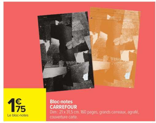 Bloc-notes CARREFOUR