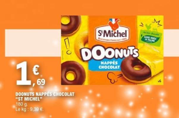 DOONUTS NAPPÉS CHOCOLAT "ST MICHEL"