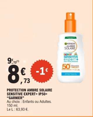 PROTECTION AMBRE SOLAIRE SENSITIVE EXPERT+ IP50+ “GARNIER”