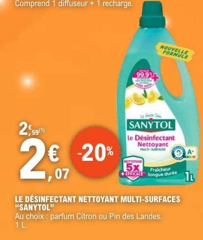 LE DÉSINFECTANT NETTOYANT MULTI-SURFACES “SANYTOL”
