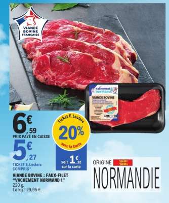 VIANDE BOVINE : FAUX-FILET 'VACHEMENT NORMAND !'