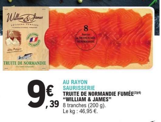 TRUITE DE NORMANDIE FUMÉE WILLIAM & JAMES