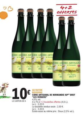 CIDRE ARTISANAL DE NORMANDIE IGP BRUT "LES VERGERS"