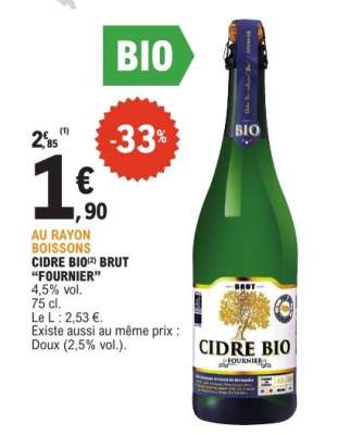 CIDRE BIO BRUT 'FOURNIER'