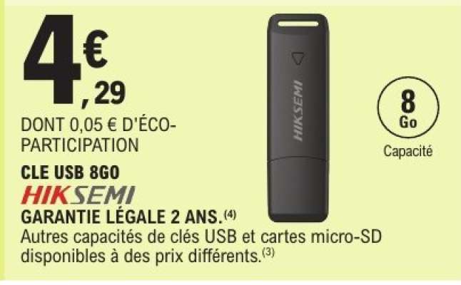 CLE USB 8GO HIKSEMI
