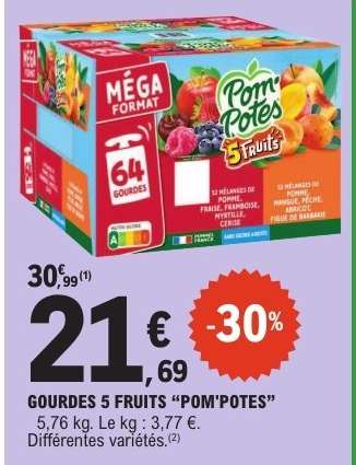 Gourdes 5 Fruits 'Pom'Potes'