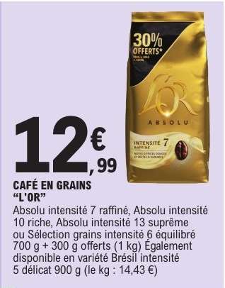 CAFÉ EN GRAINS “L’OR”