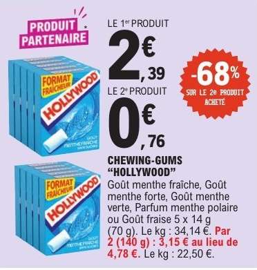 CHEWING-GUMS “HOLLYWOOD”