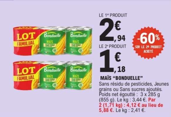 Maïs 'Bonduelle'