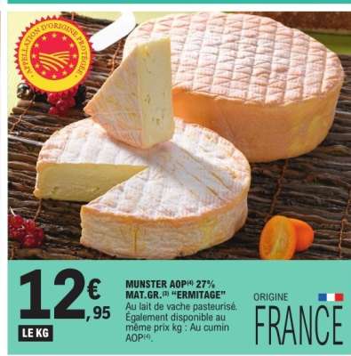 MUNSTER AOP 27% MAT.GR. 'ERMITAGE'