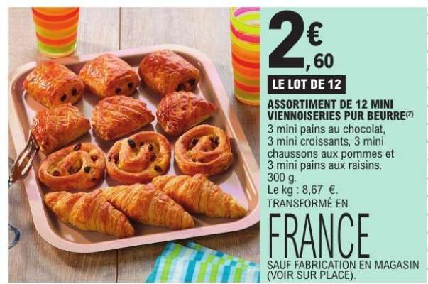Assortiment De 12 Mini Viennoiseries Pur Beurre