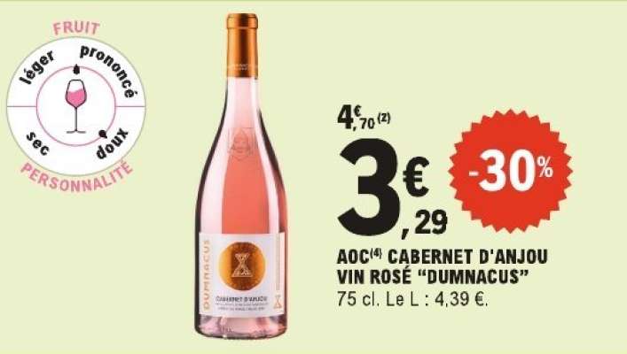 AOC CABERNET D'ANJOU VIN ROSÉ “DUMNACUS”
