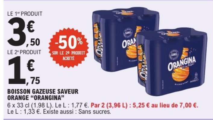 Boisson gazeuse saveur orange 'Orangina'